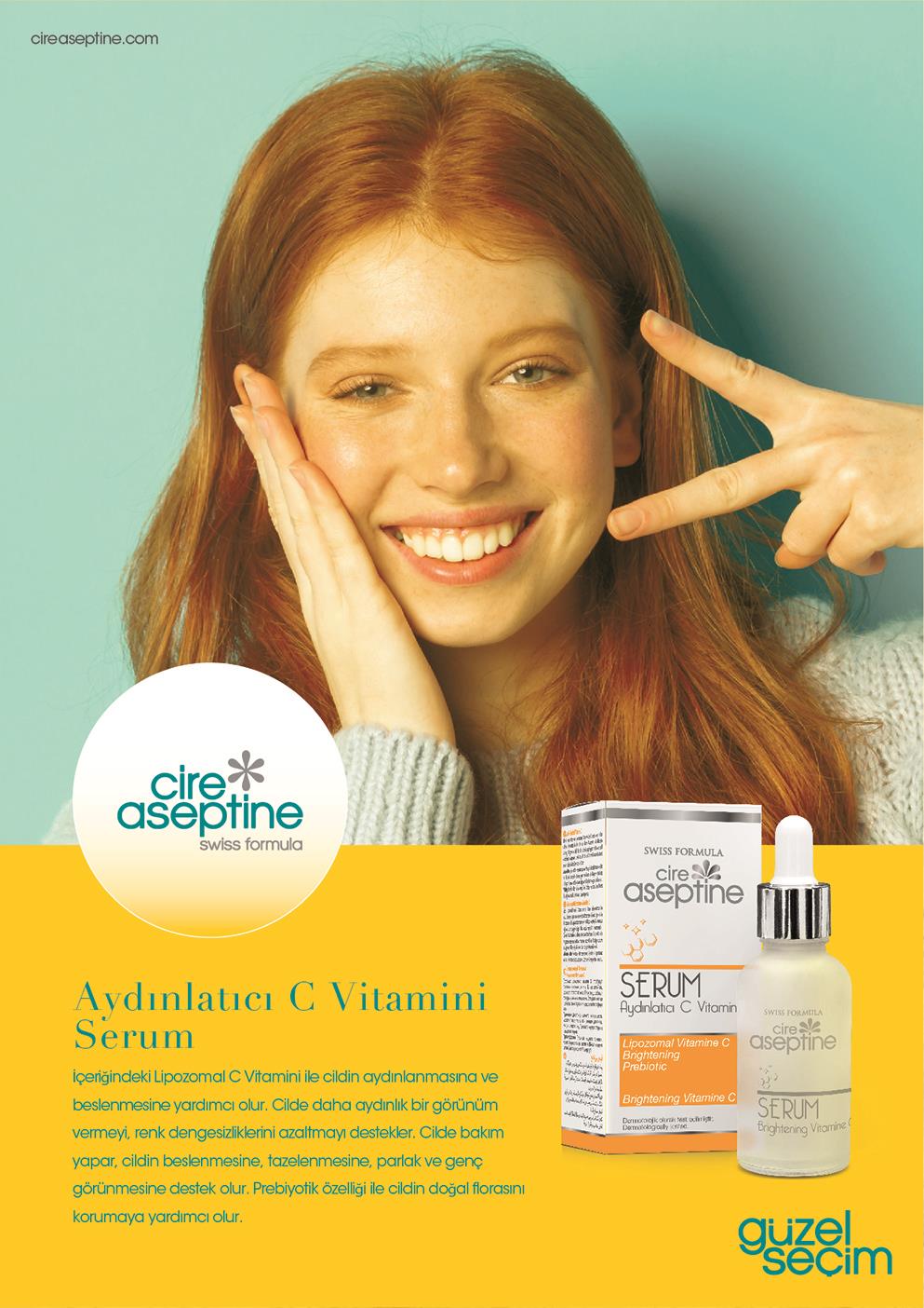 Cire Aseptine Serum Aydınlatıcı C Vitamini 30ml+Serum Kaş Ve Kirpik 6ml
